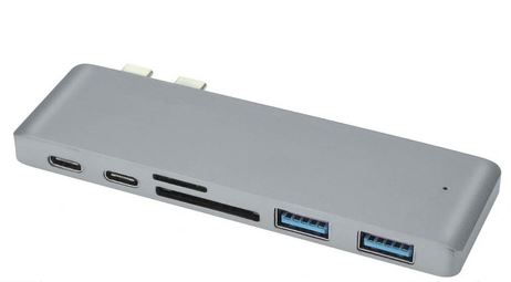 Adaptador Tipo C Hub Mac Macbook Air Pro Tarjeta Memoria 6 En 1